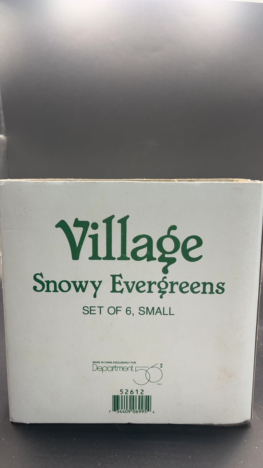 Snowy Evergreens Set Of 6, Small