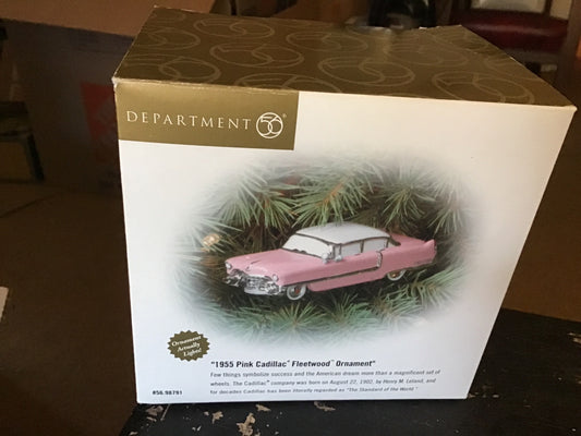 1955 Pink Cadillac Fleetwood Ornament
