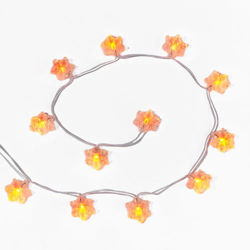 String of 12 Snowflake Lights