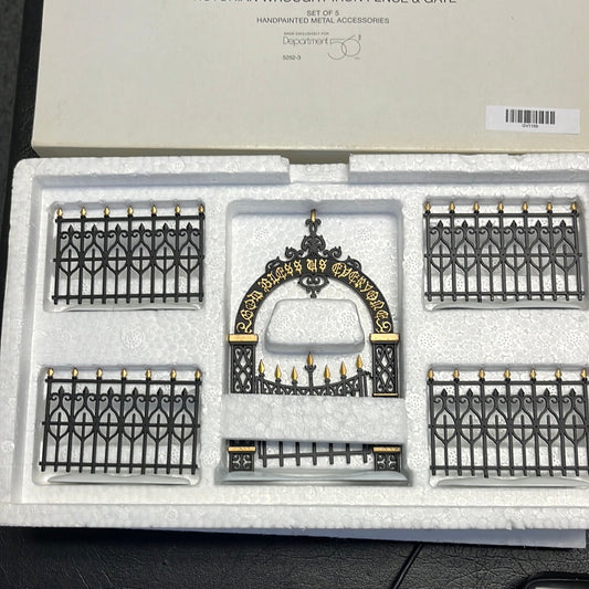 Victorian Wrought Iron Fence And Gate Set Of 5