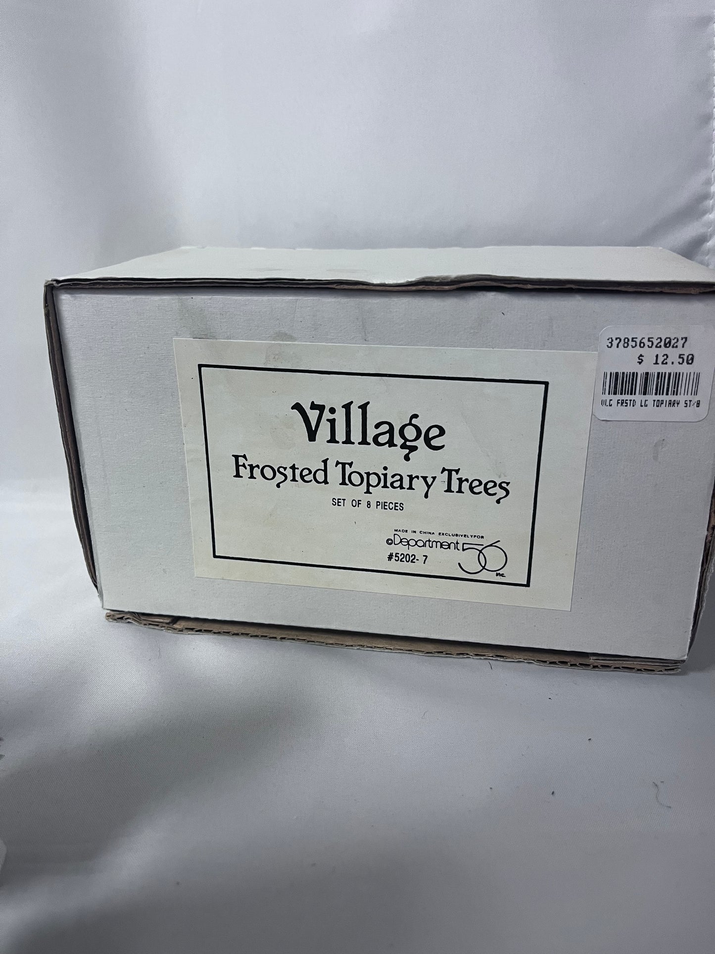 Frosted Topiary Trees- Set of 8 Pieces