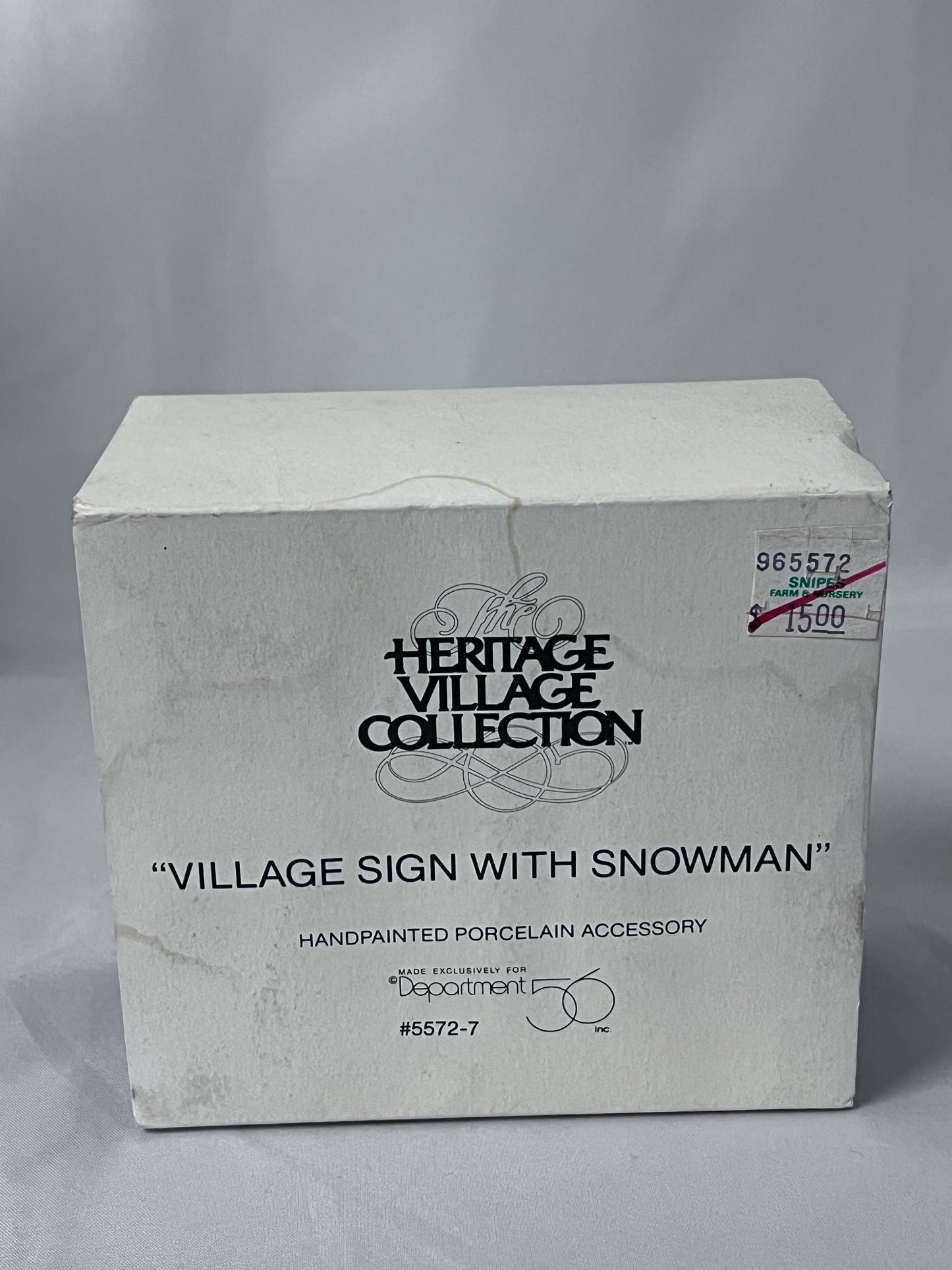 Village Sign With Snowman