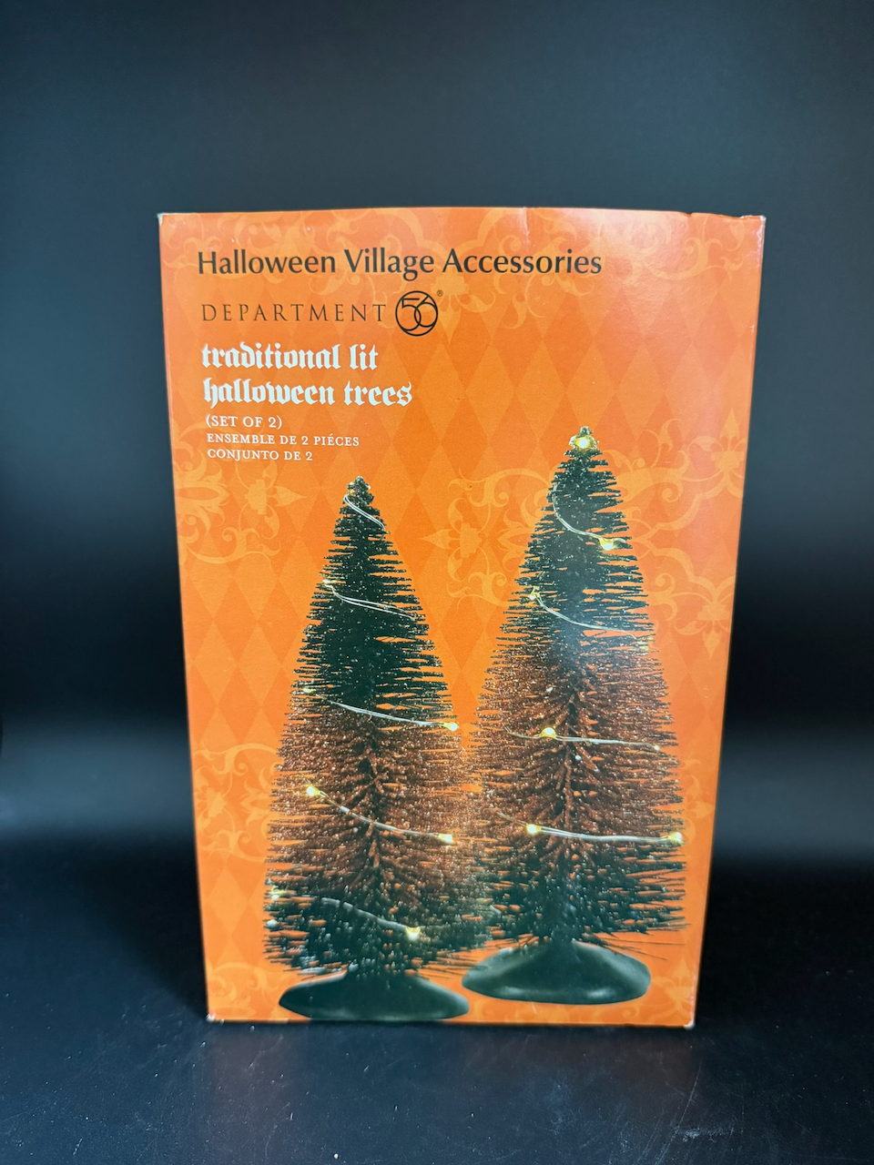 Traditional Lit Halloween Trees