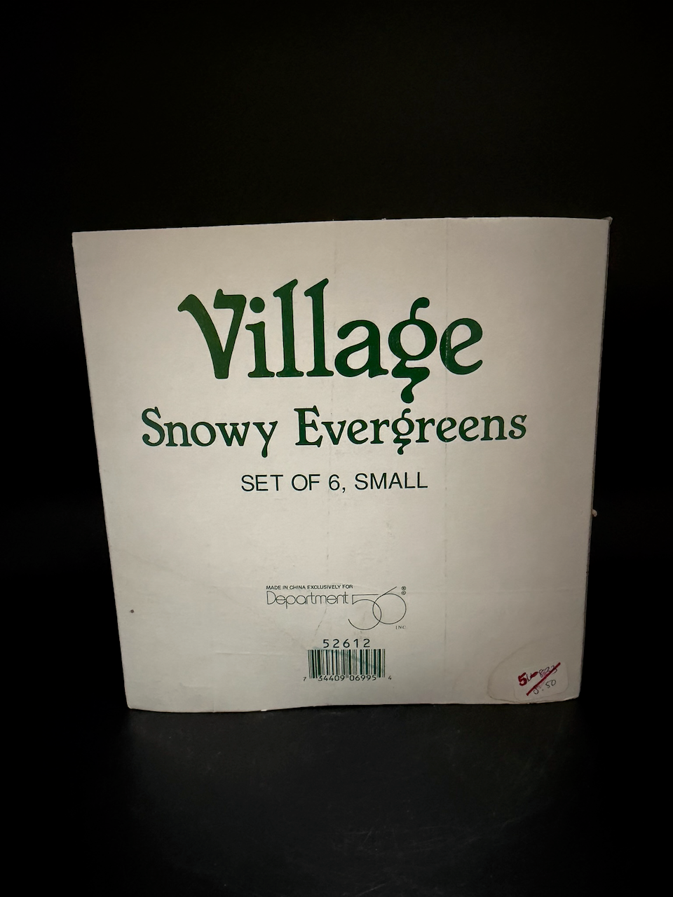 Snowy Evergreens Set Of 6, Small