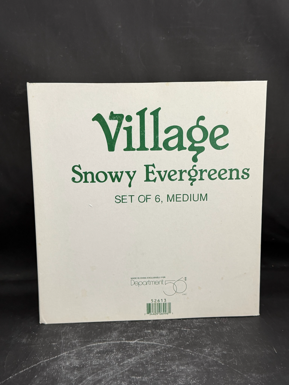 Snowy Evergreens Set Of 6, Medium