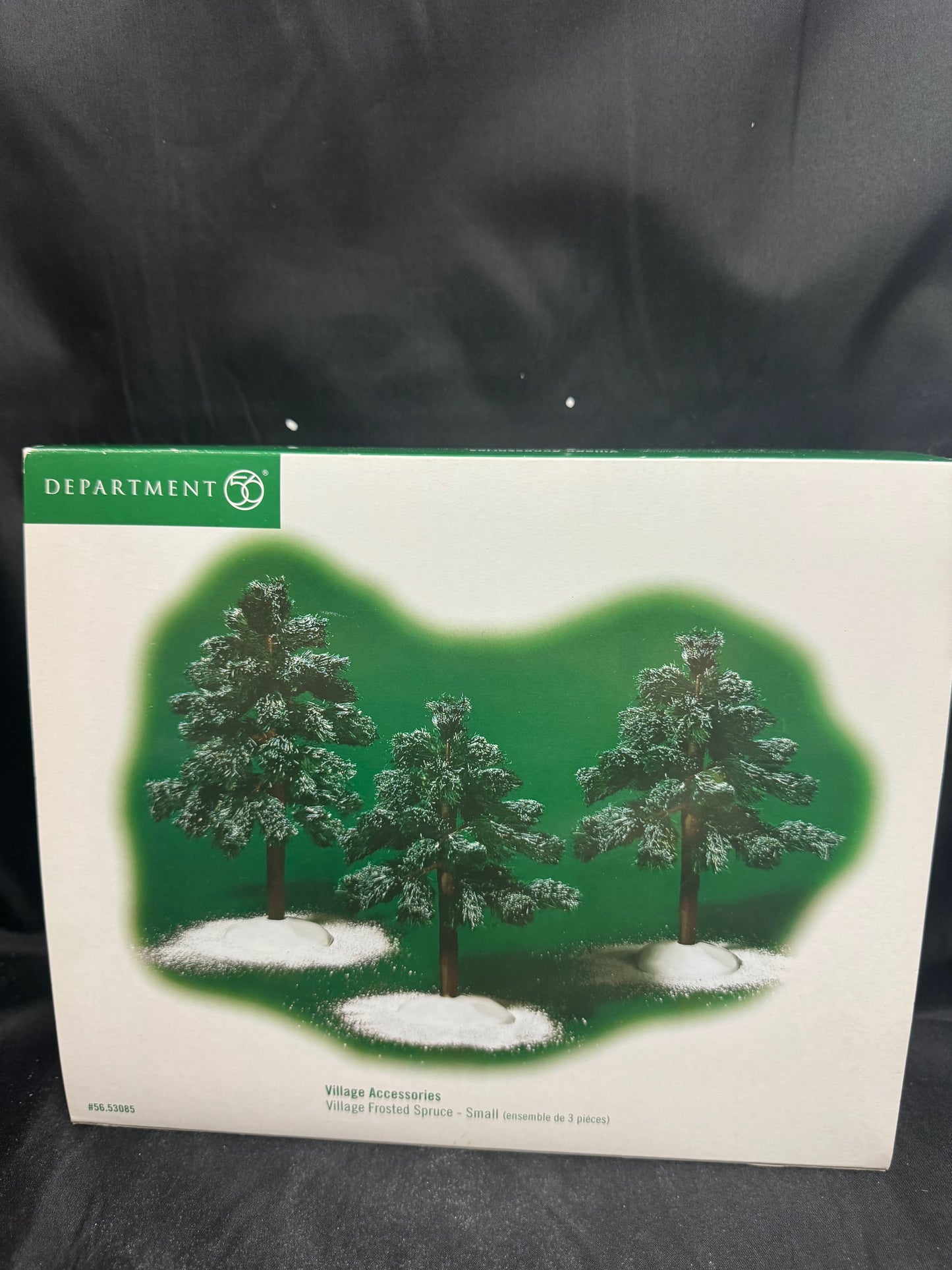 Village Frosted Spruce - Small (set Of 3)