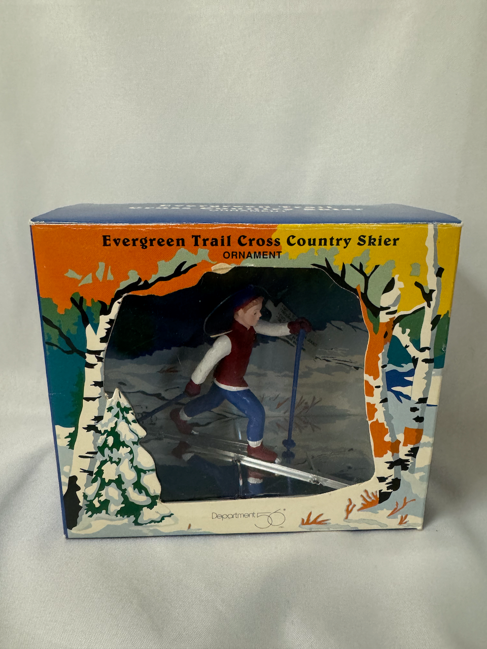 Evergreen Trail Cross Country Skier - Red and Blue