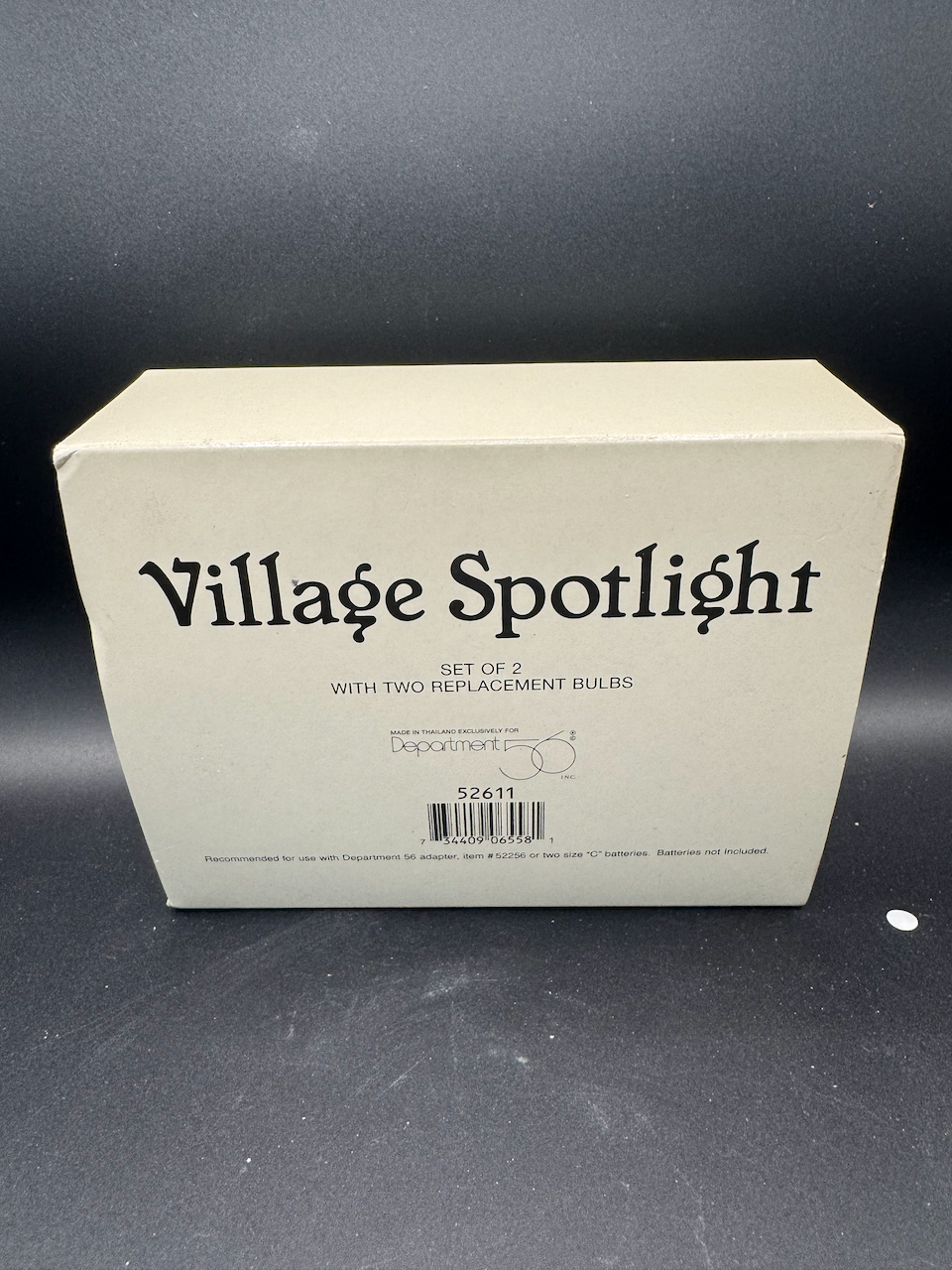 Village Spotlight Set Of 2 With 2 Replacement Bulbs (BLACK)