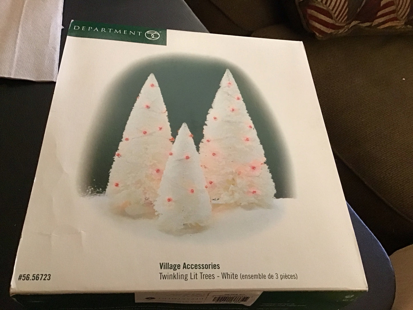 Twinkling Lit Trees - White