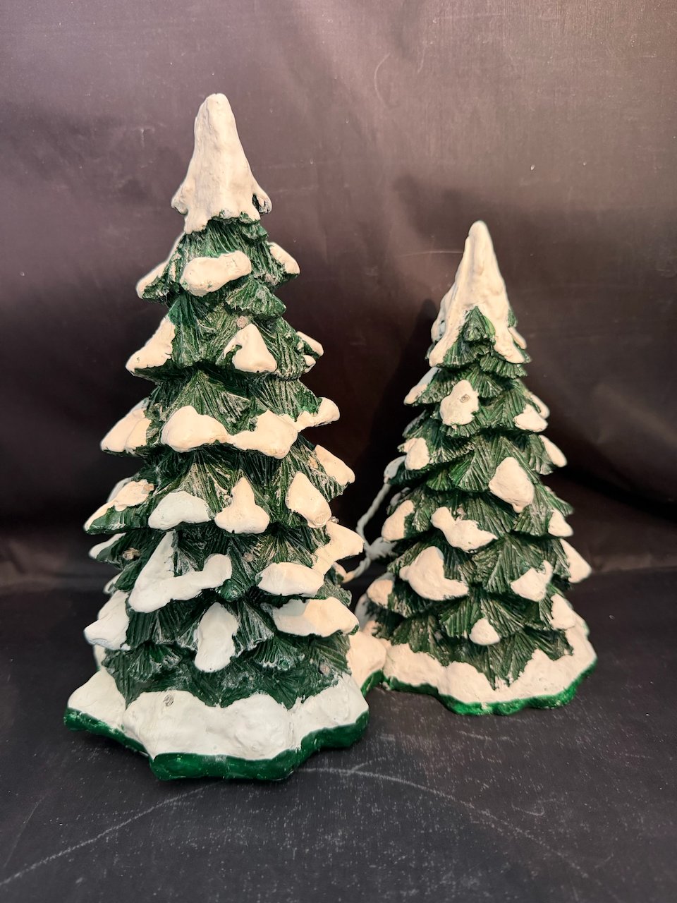Lighted Snow Capped Trees - See Description