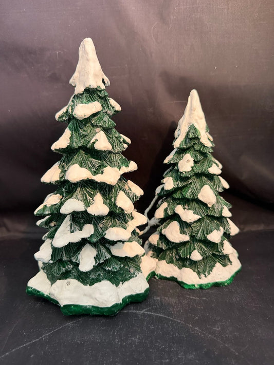 Lighted Snow Capped Trees - See Description