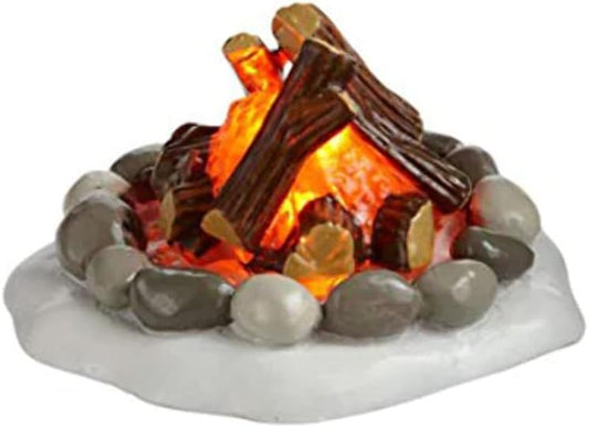 Lit Fire Pit