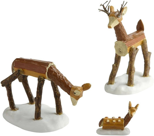 Wooden Deer Family