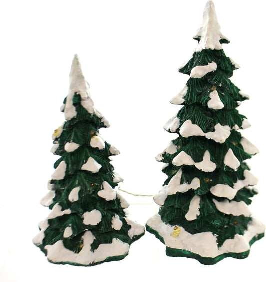 Lighted Snow Capped Trees