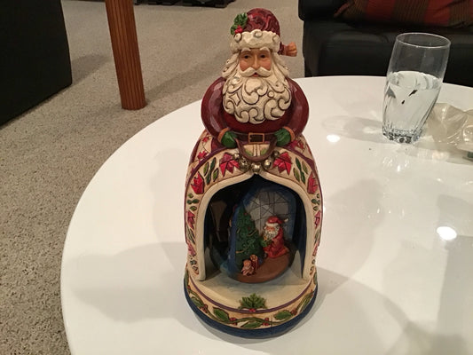 “And To All A Good Night” Santa W/bells Lighted Revolving Musical