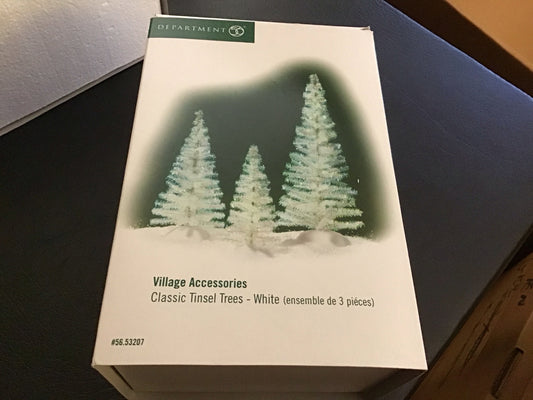 Classic Tinsel Trees - White