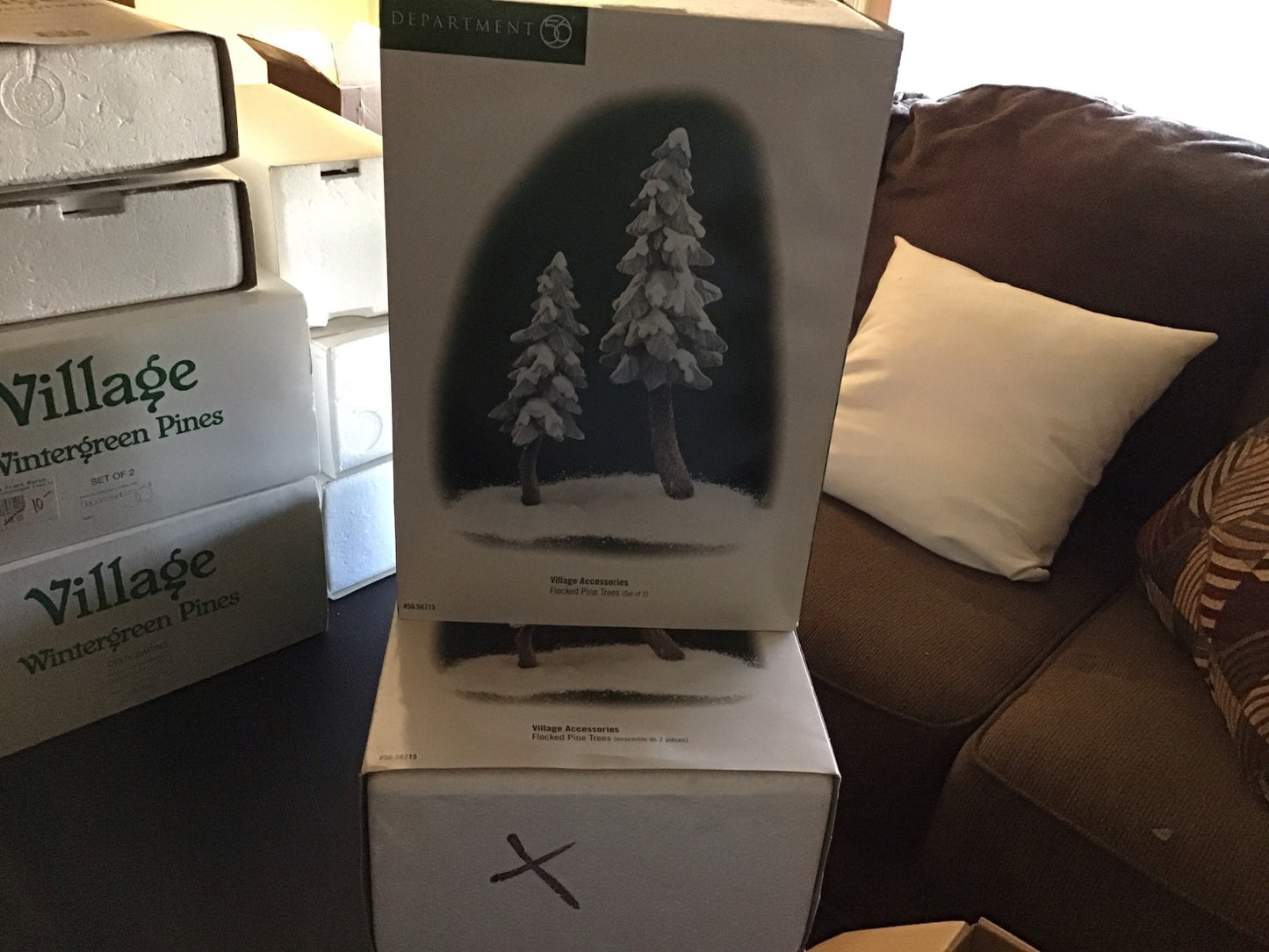 Flocked Pine Trees