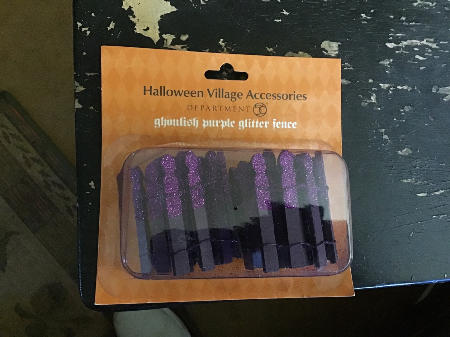 Ghoulish Purple Glitter Fence