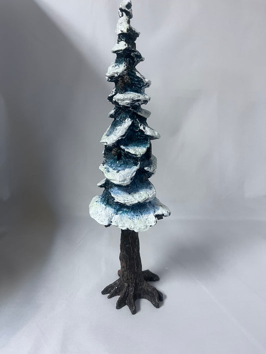 Village Pole Pine Tree 10.5”- See Description