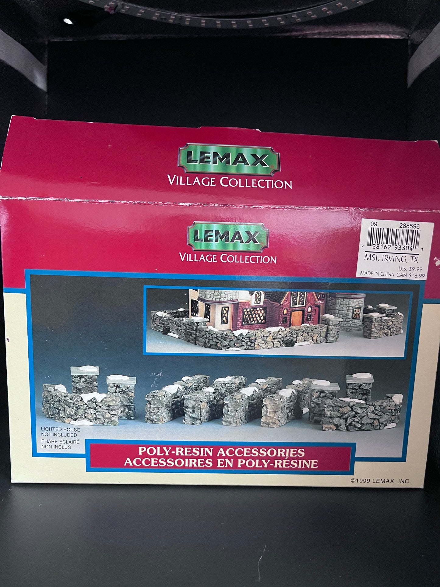 Poly-Resin Colonial Stone Wall Set Of 10