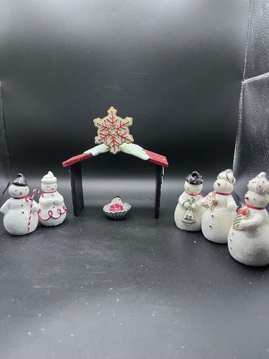 Snowman Nativity Set of 7