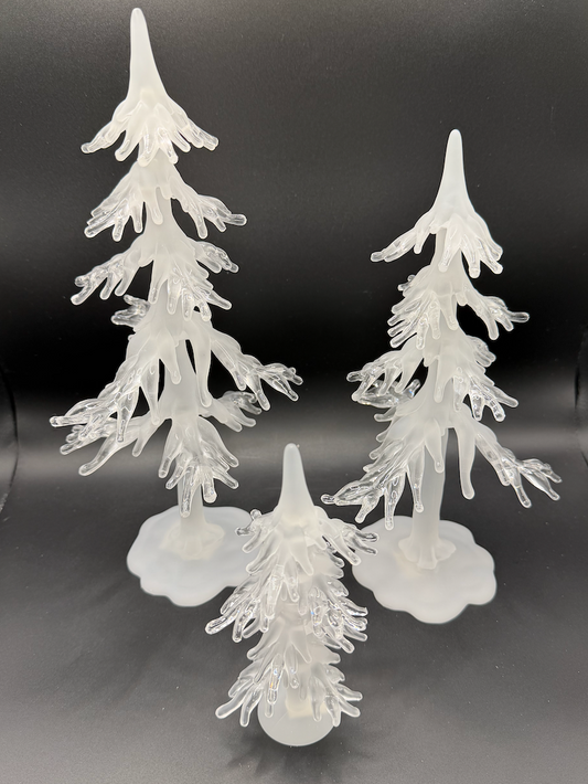 Village Icicle Trees (set Of 3)