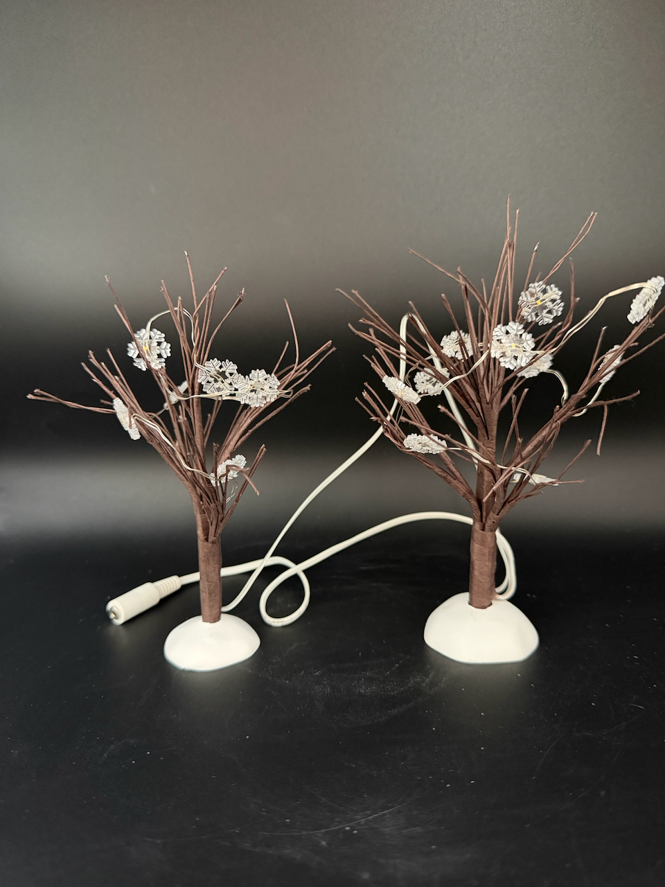 Winter Flurries Bare Branch Trees