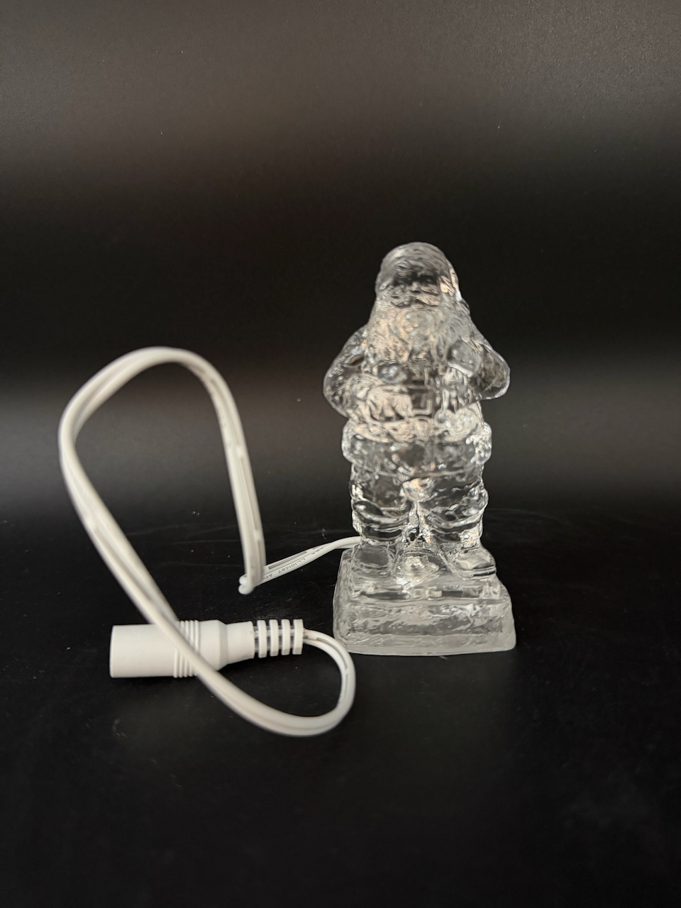 Lit Ice Castle Santa