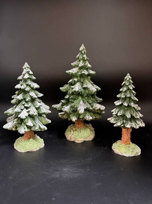 Snowy Scotch Pines Set Of 3