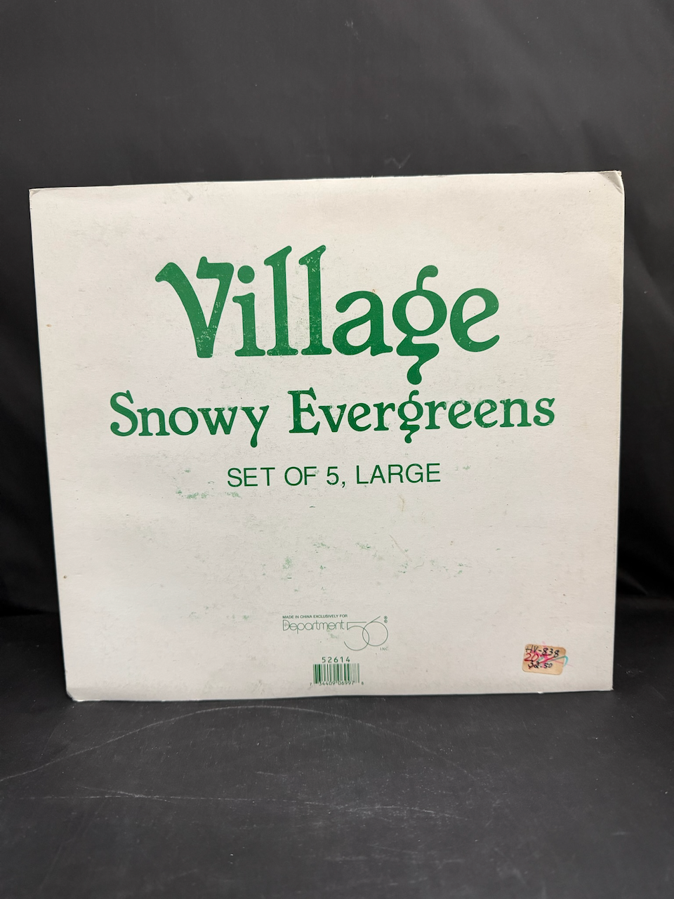 Snowy Evergreens Set Of 5, Large