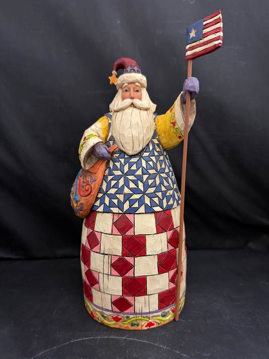 United We Stand. Patriotic Santa