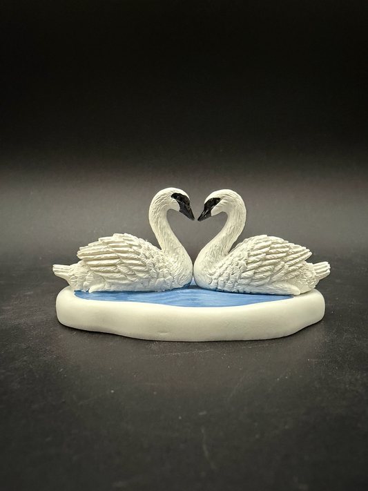 White Christmas Swans