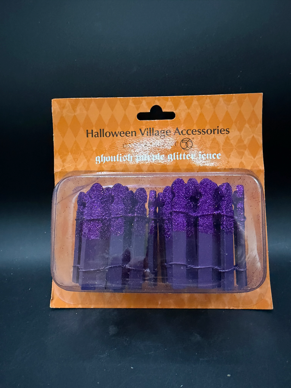 Ghoulish Purple Glitter Fence