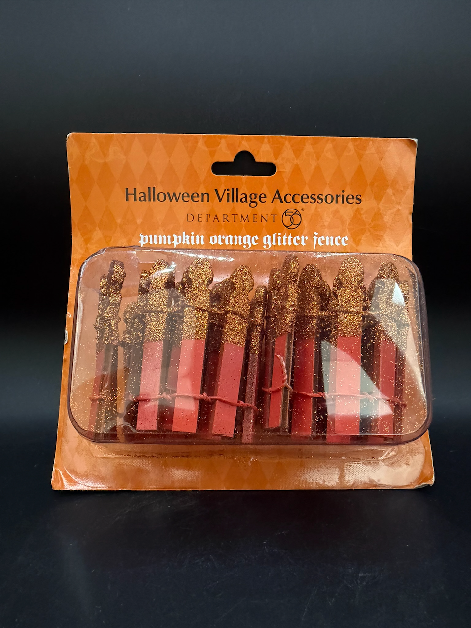 Pumpkin Orange Glitter Fence