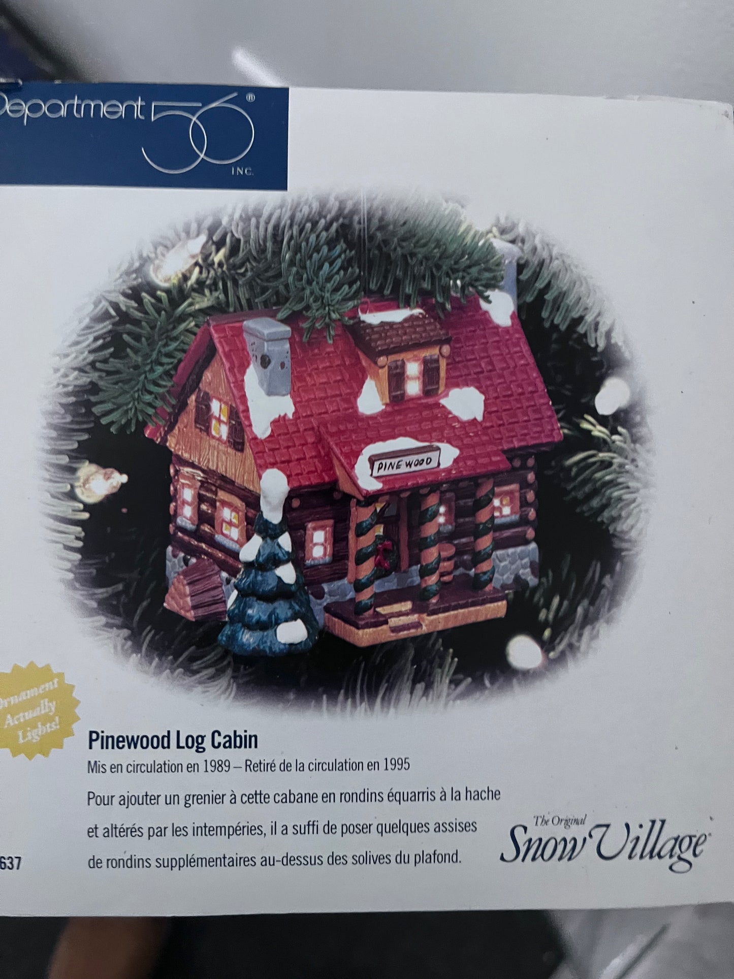 Pinewood Log Cabin (ornament)