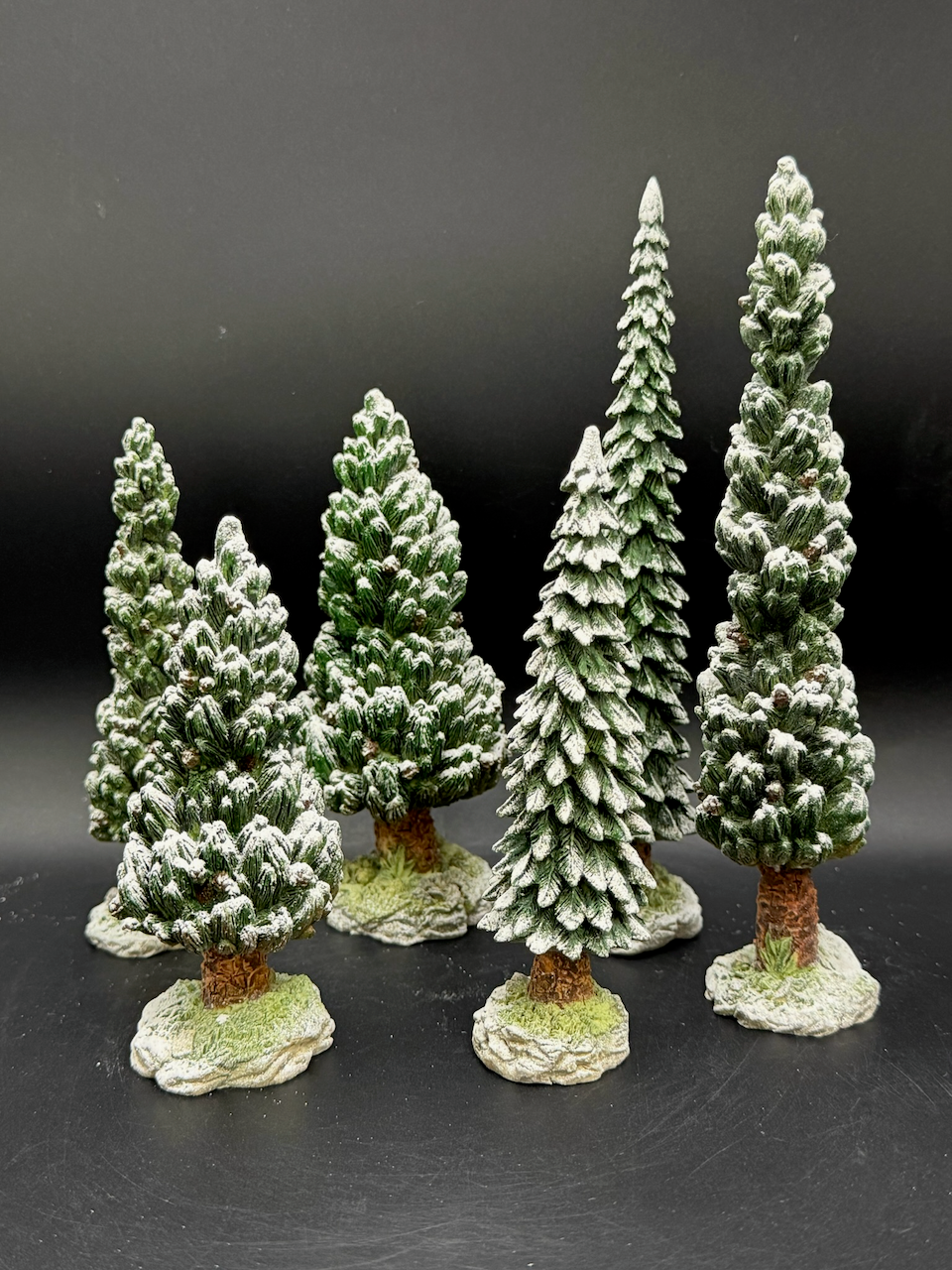 Snowy Evergreens Set Of 6, Medium