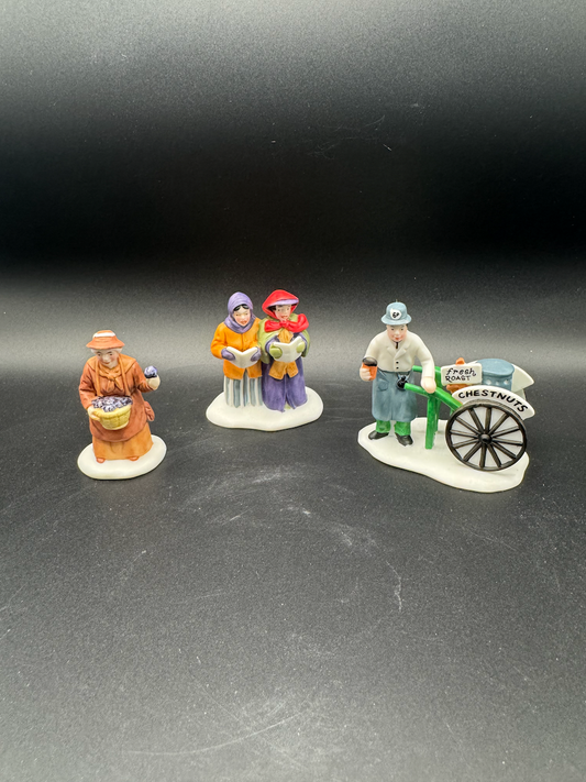 Violet Vendor/Carolers/Chestnut Vendor