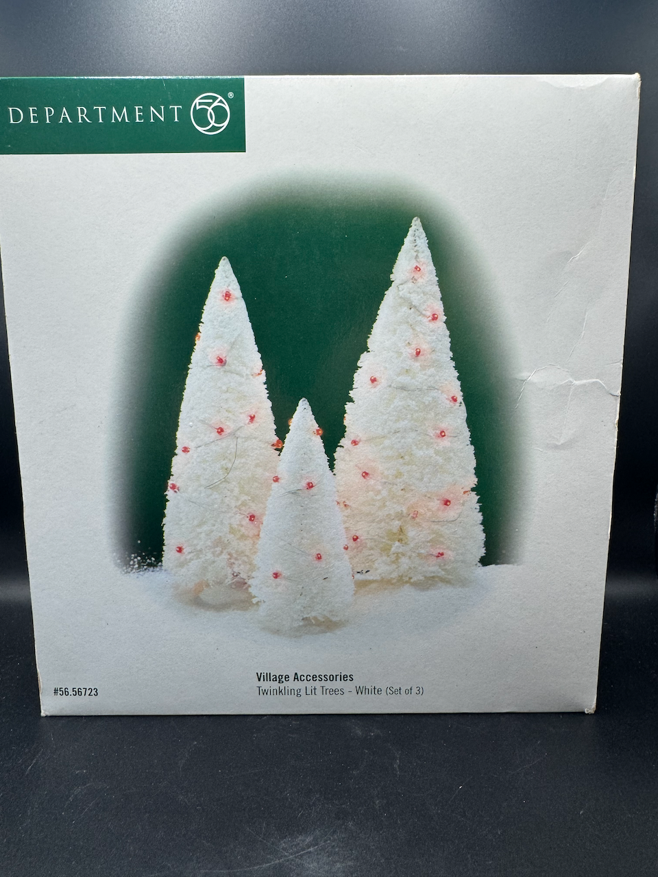 Twinkling Lit Trees - White