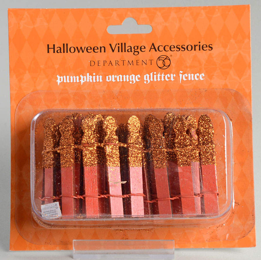 Pumpkin Orange Glitter Fence