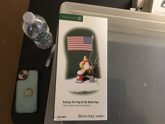 Raising The Flag At The North Pole- See Photo