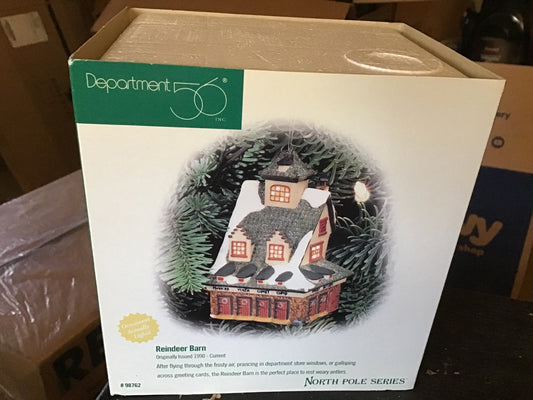 Reindeer Barn- Ornament