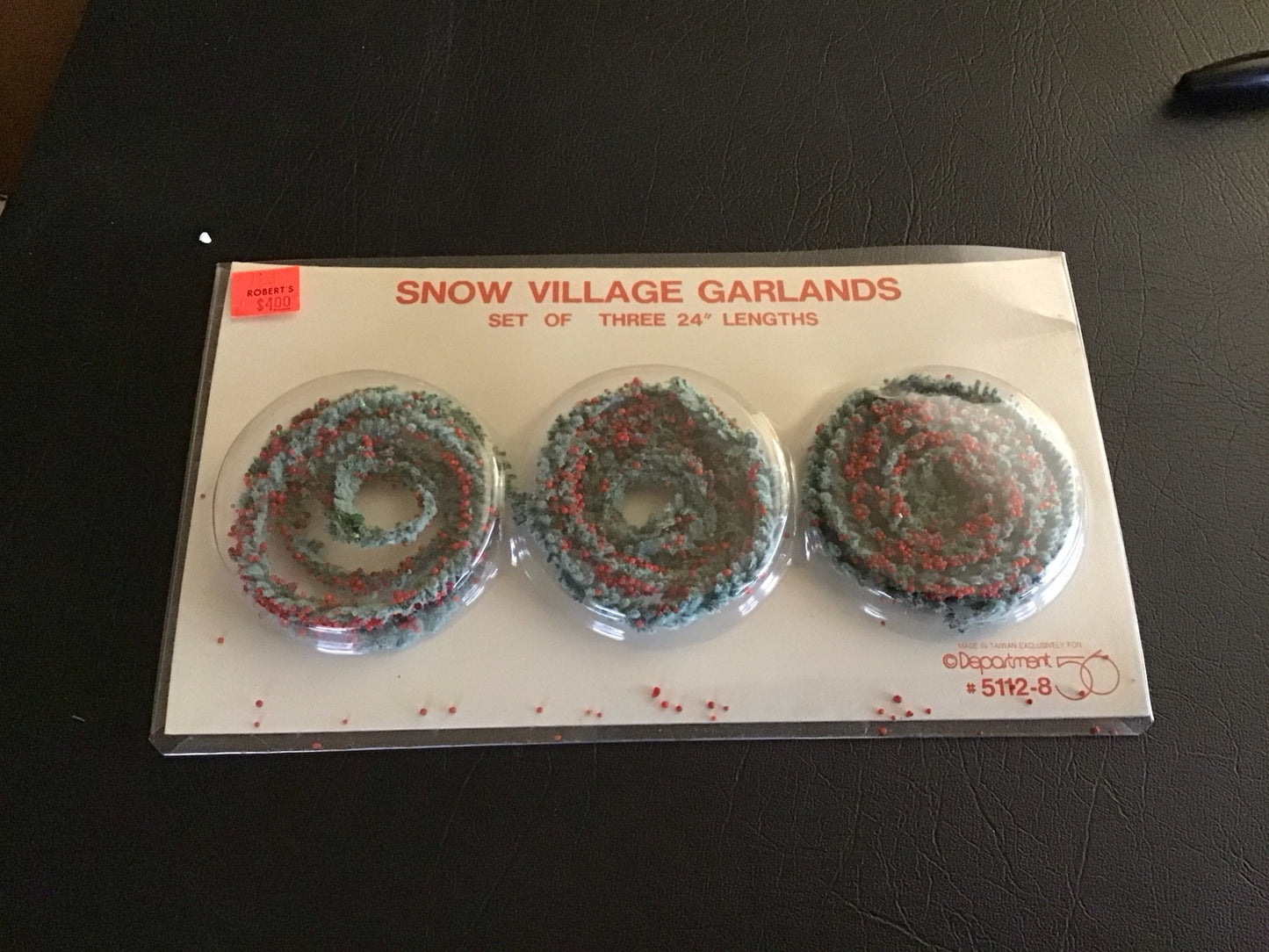 Snow Village Garlands Set Of 3 24” Lengths