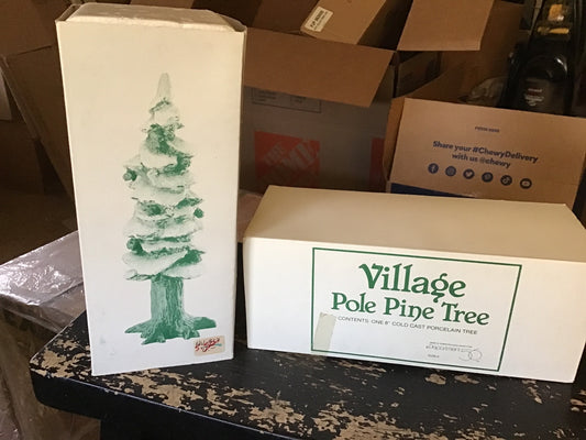 Village Pole Pine Tree 8”