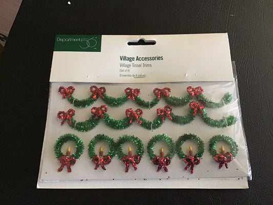 Village Tinsel Trims (set Of 8)