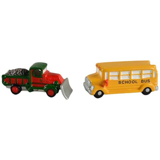 School Bus And Snow Plow